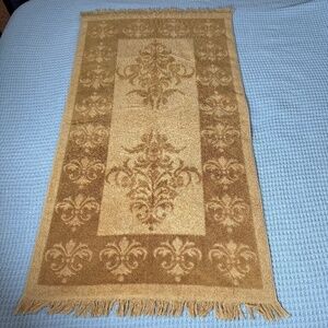 Vintage Fieldcrest Bath Towel 49x26 Harvest Gold Tan Fringe Imperial Collection